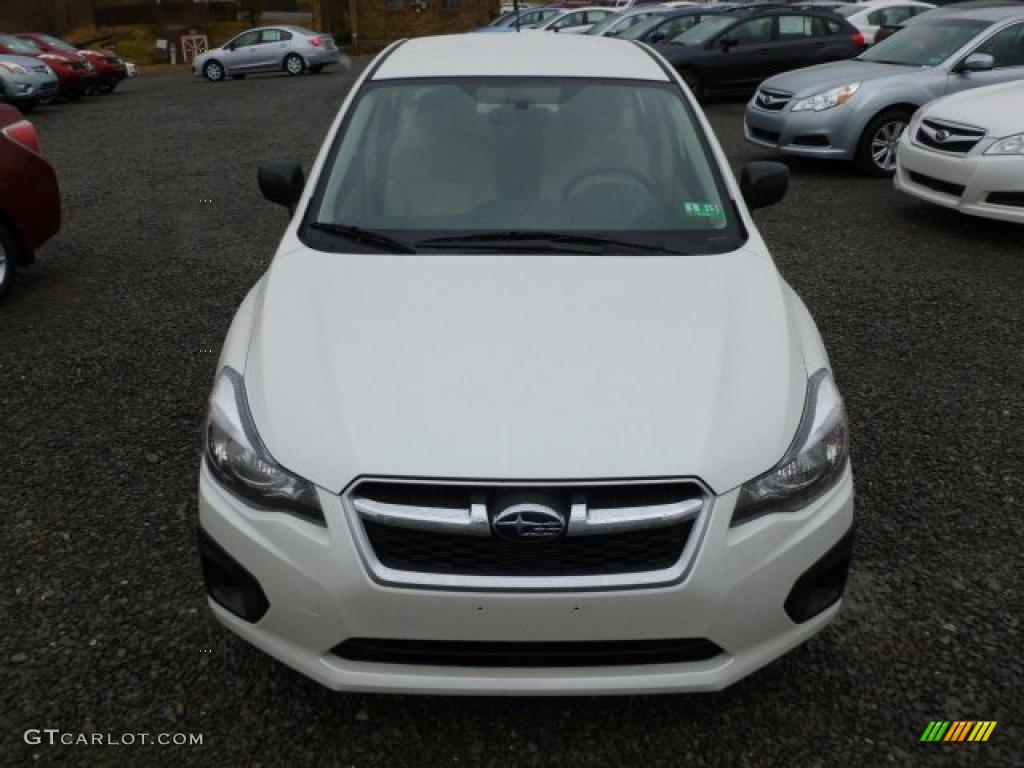 2012 Impreza 2.0i 4 Door - Satin White Pearl / Ivory photo #2