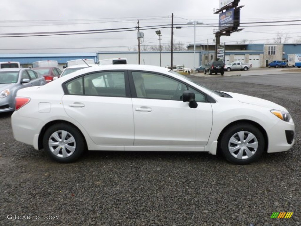 2012 Impreza 2.0i 4 Door - Satin White Pearl / Ivory photo #8