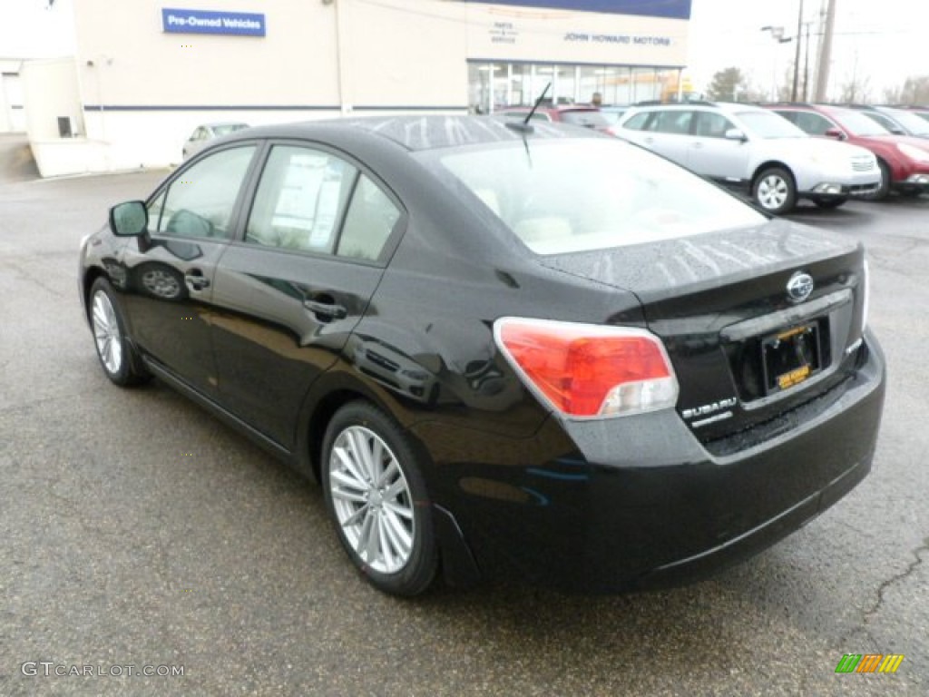 2012 Impreza 2.0i Premium 4 Door - Obsidian Black Pearl / Ivory photo #4