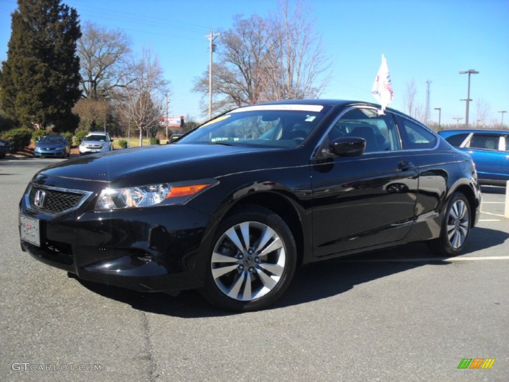 2009 Accord EX-L Coupe - Crystal Black Pearl / Black photo #1