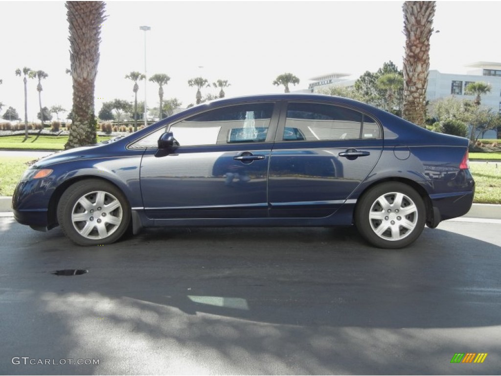 2006 Civic LX Sedan - Royal Blue Pearl / Ivory photo #1