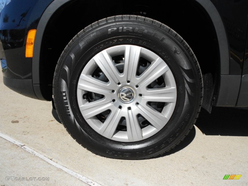 2012 Tiguan S - Deep Black Metallic / Black photo #9