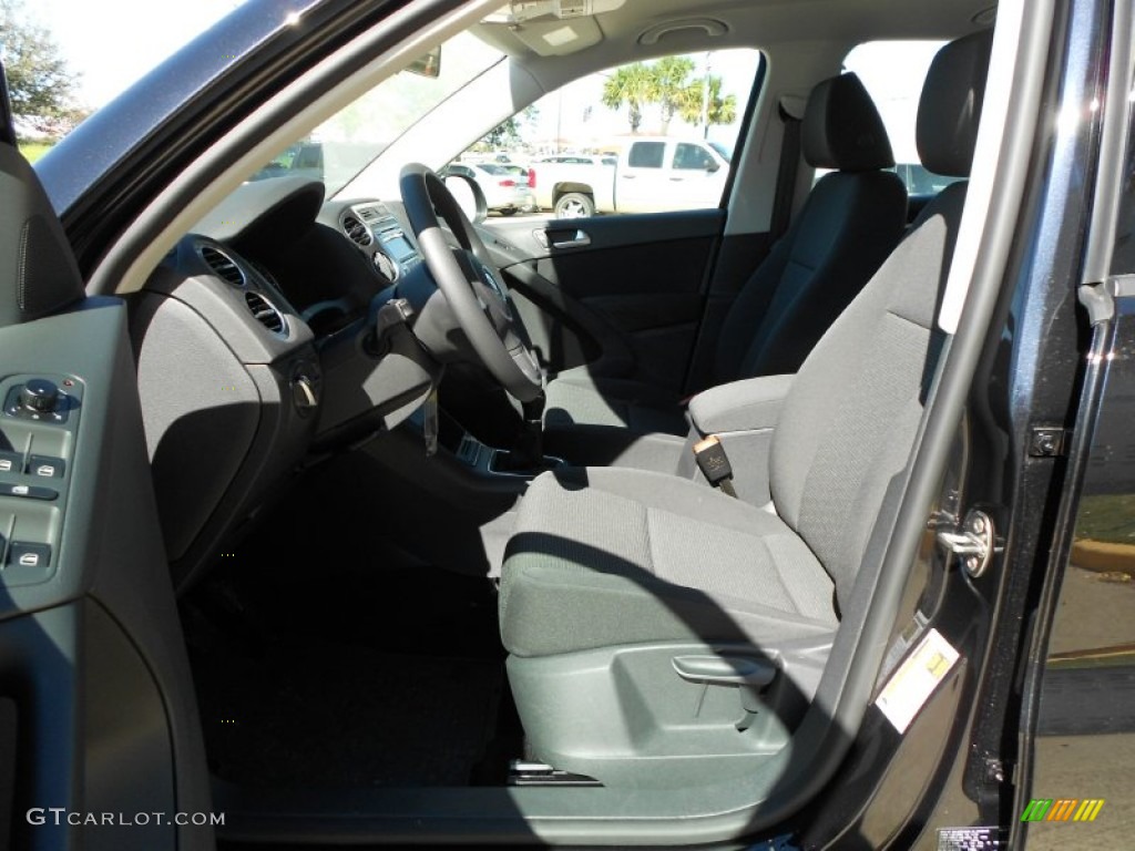 2012 Tiguan S - Deep Black Metallic / Black photo #11