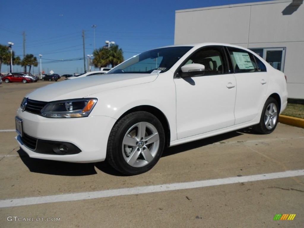 2012 Jetta TDI Sedan - Candy White / Cornsilk Beige photo #3