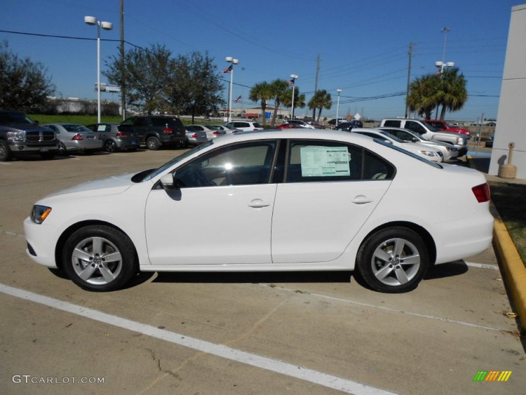 2012 Jetta TDI Sedan - Candy White / Cornsilk Beige photo #4