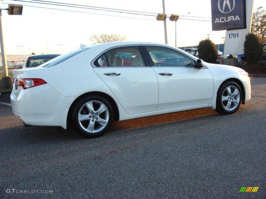 2010 TSX Sedan - Premium White Pearl / Taupe photo #5