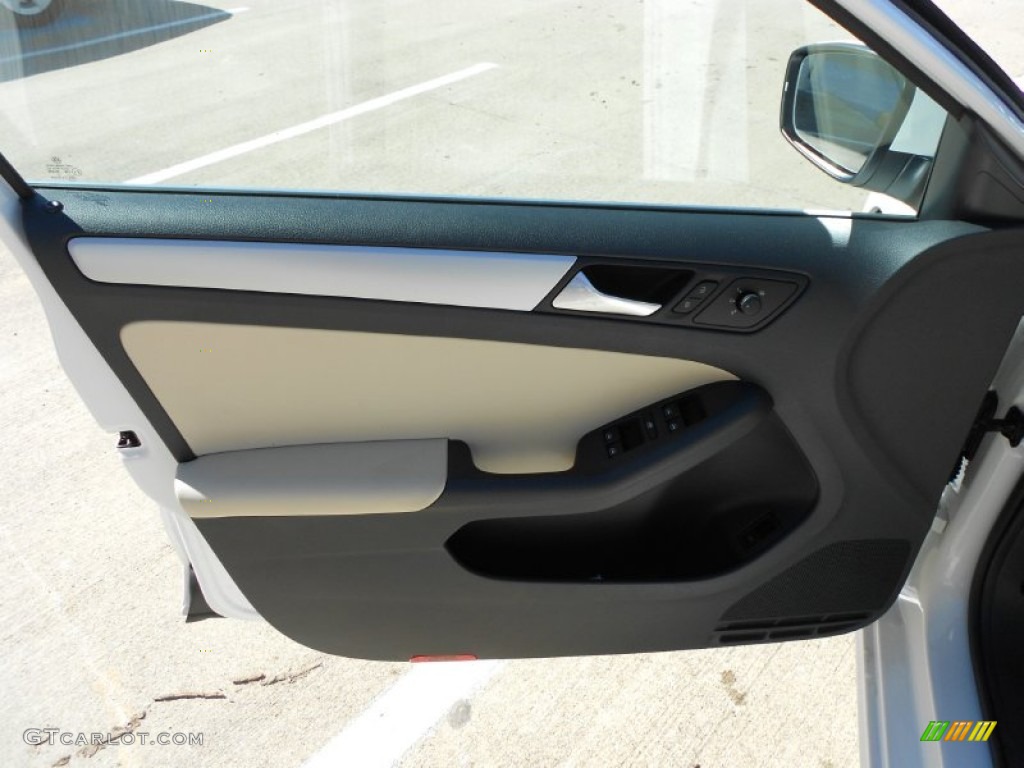 2012 Jetta TDI Sedan - Candy White / Cornsilk Beige photo #10