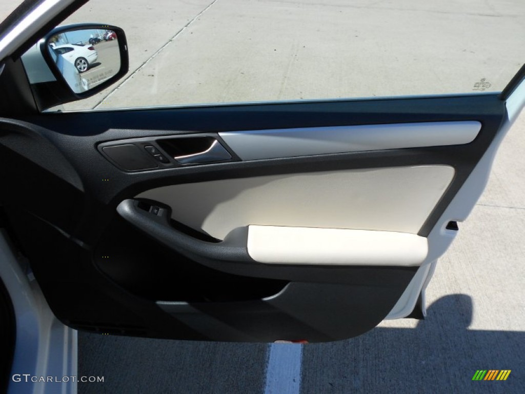 2012 Jetta TDI Sedan - Candy White / Cornsilk Beige photo #12