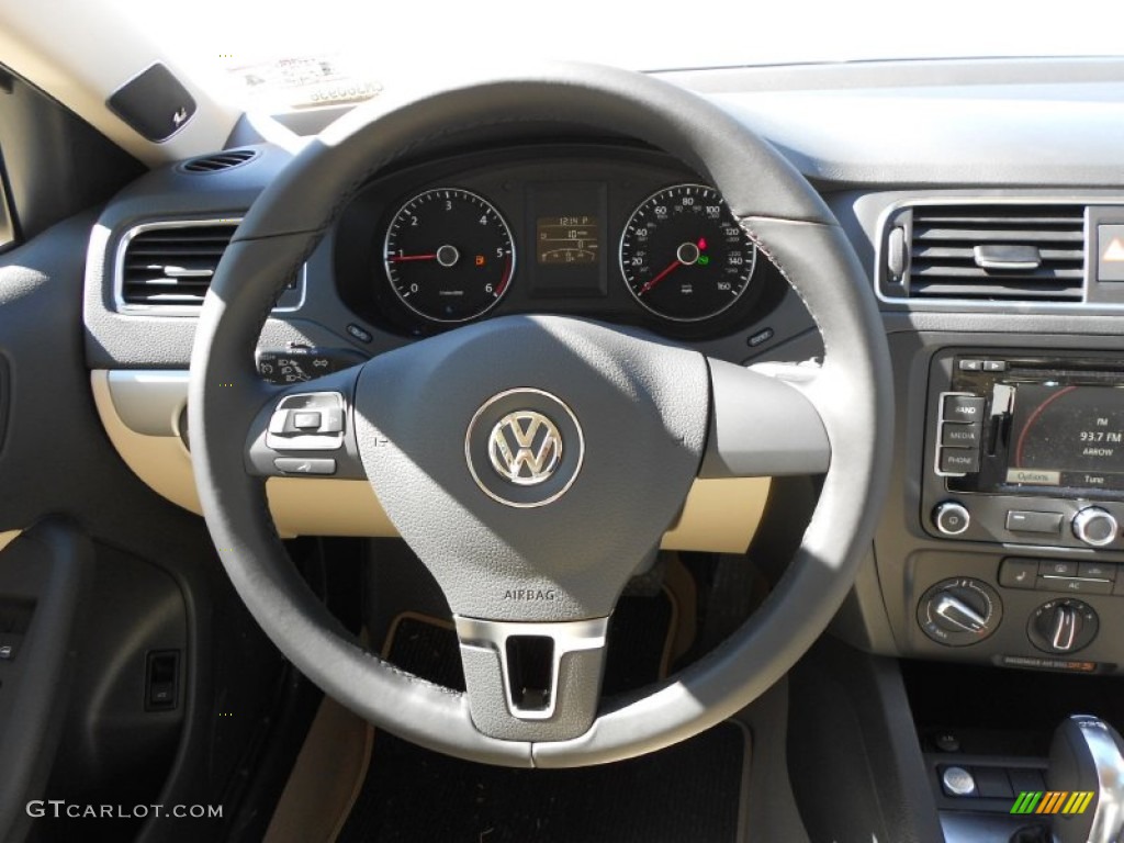 2012 Jetta TDI Sedan - Candy White / Cornsilk Beige photo #16