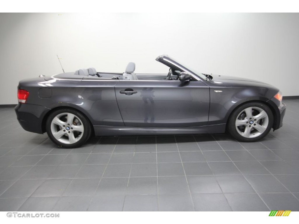 2008 1 Series 135i Convertible - Sparkling Graphite Metallic / Grey photo #6