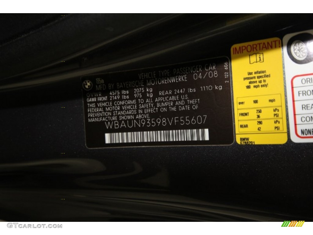 2008 1 Series 135i Convertible - Sparkling Graphite Metallic / Grey photo #16