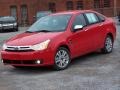 2008 Vermillion Red Ford Focus SE Sedan  photo #3