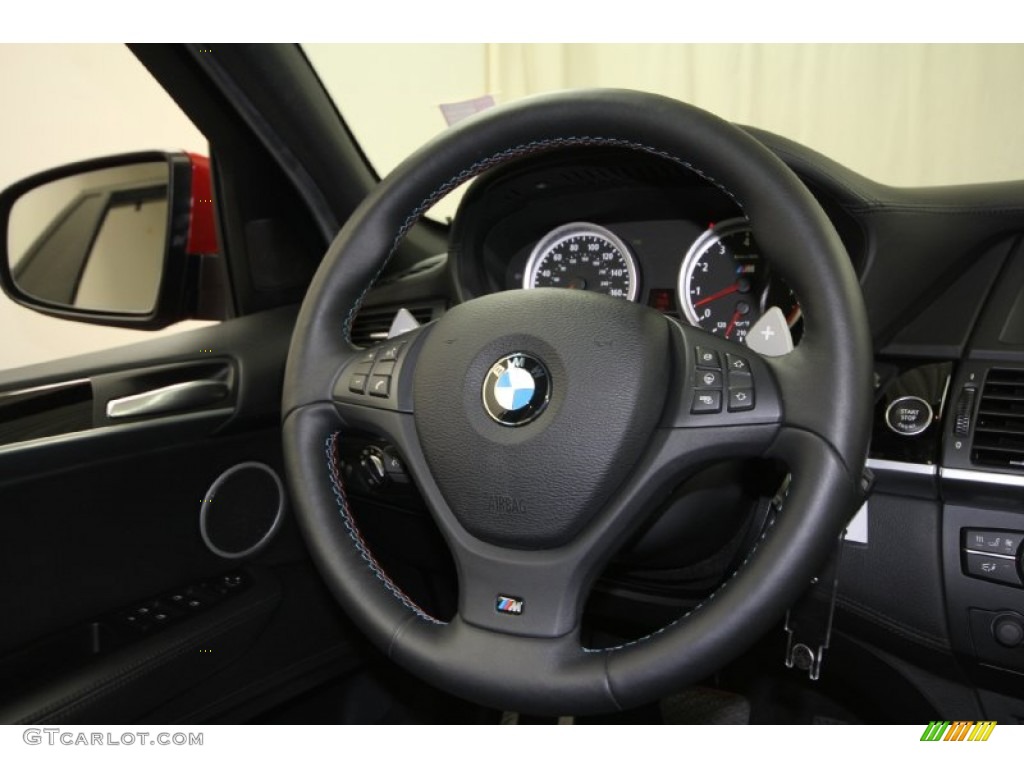 2010 BMW X5 M Standard X5 M Model Black Steering Wheel Photo #60300227