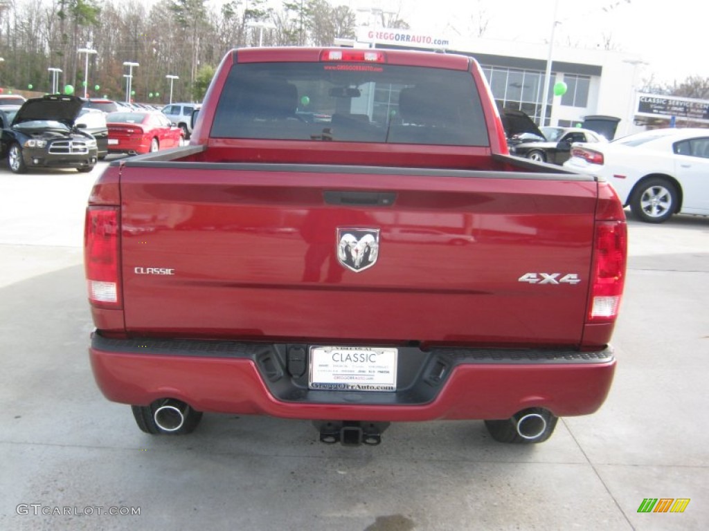 2012 Ram 1500 Express Crew Cab 4x4 - Deep Cherry Red Crystal Pearl / Dark Slate Gray/Medium Graystone photo #4