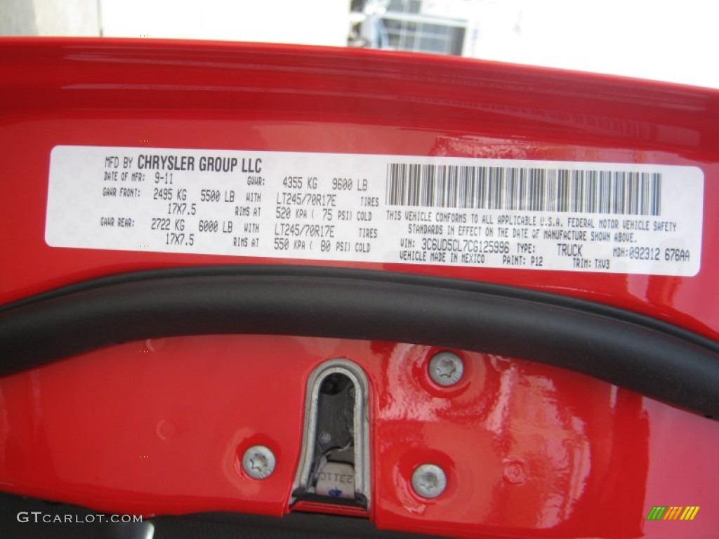 2012 Ram 2500 HD ST Crew Cab 4x4 - Flame Red / Dark Slate/Medium Graystone photo #28