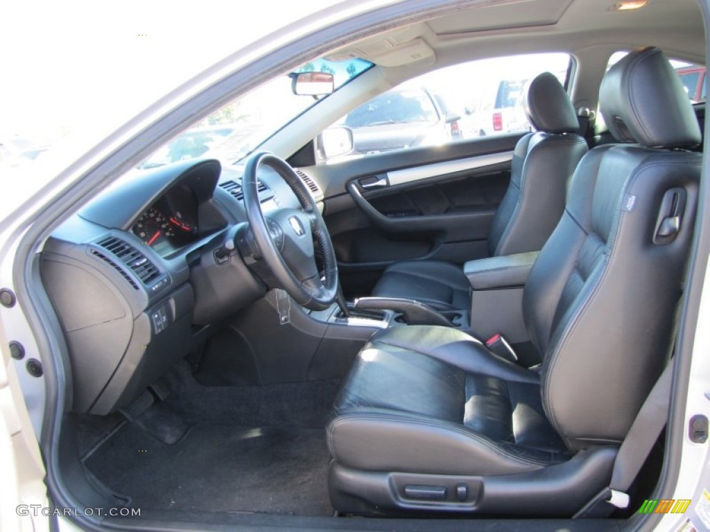 Black Interior 2005 Honda Accord EX V6 Coupe Photo #60304475