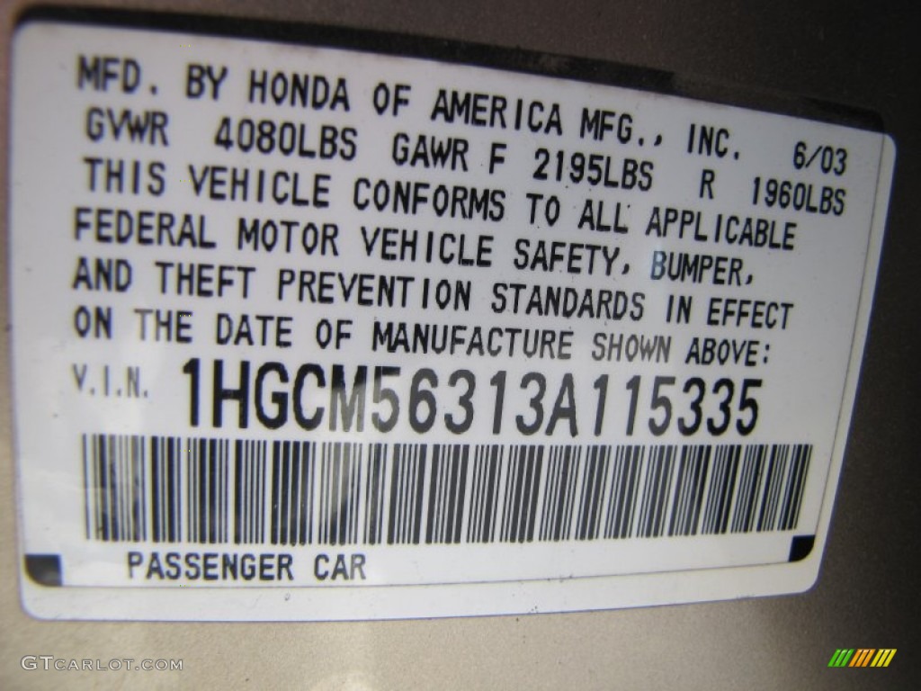 2003 Accord LX Sedan - Desert Mist Metallic / Ivory photo #14