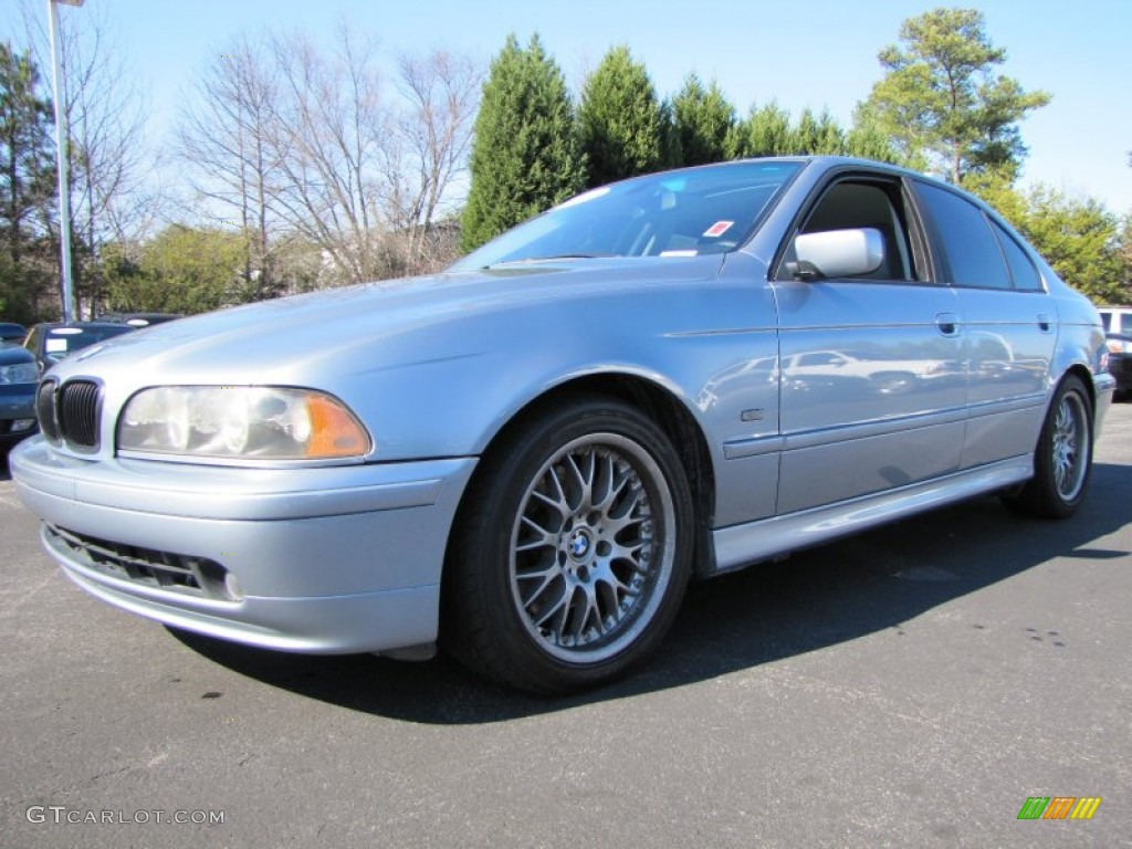 2003 5 Series 530i Sedan - Blue Water Metallic / Grey photo #1