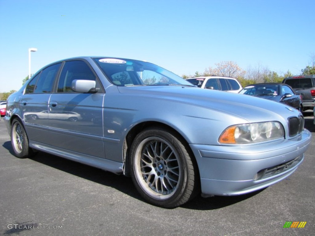 2003 5 Series 530i Sedan - Blue Water Metallic / Grey photo #4