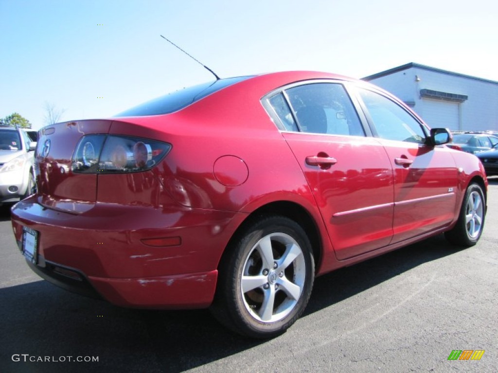 2005 MAZDA3 s Sedan - Velocity Red Mica / Black photo #3