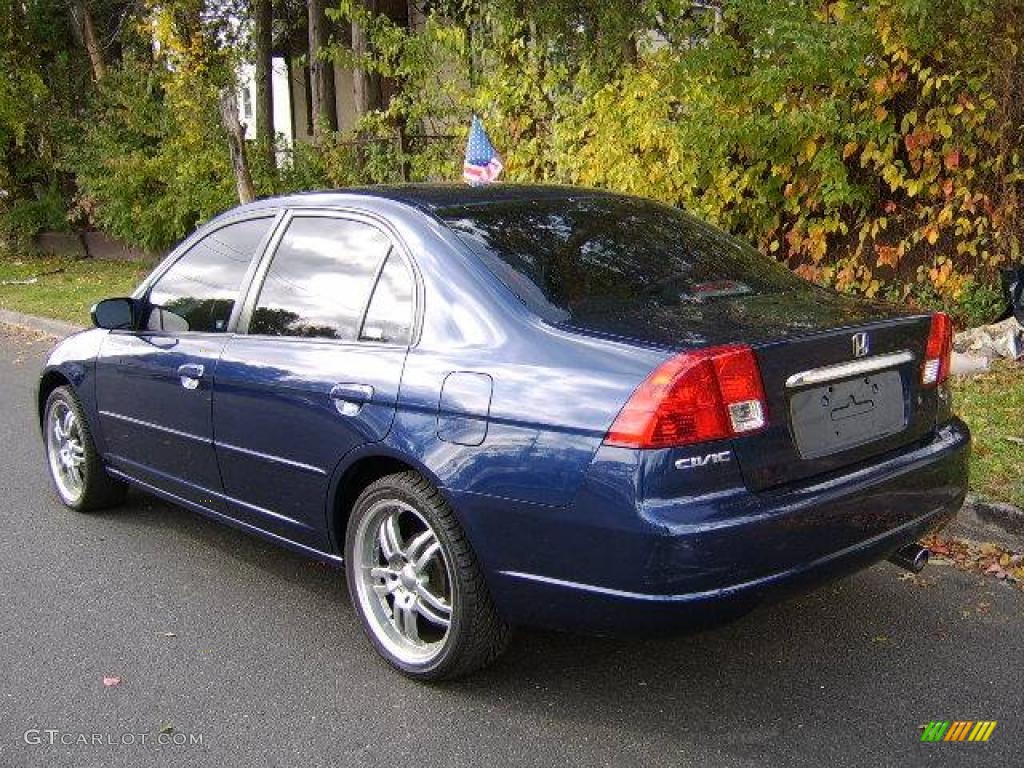 2003 Civic EX Sedan - Eternal Blue Pearl / Gray photo #16