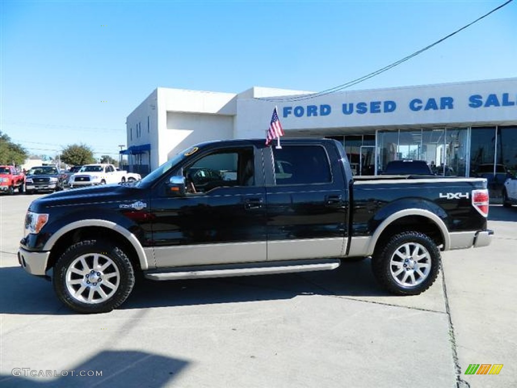 2010 F150 King Ranch SuperCrew 4x4 - Tuxedo Black / Chapparal Leather photo #8