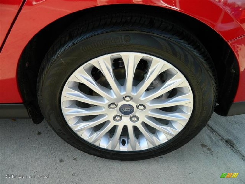 2012 Focus Titanium Sedan - Red Candy Metallic / Charcoal Black Leather photo #10