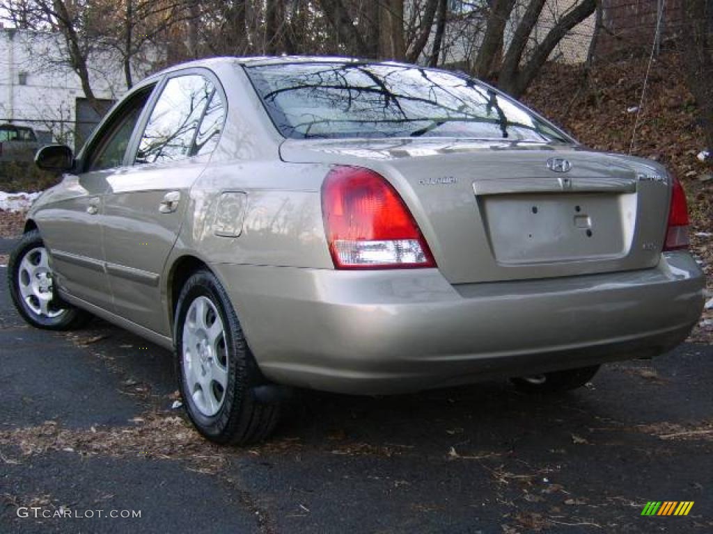 2002 Elantra GLS Sedan - Champagne Beige / Beige photo #4