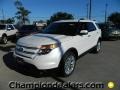 2012 White Platinum Tri-Coat Ford Explorer Limited  photo #1