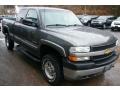 2001 Medium Charcoal Gray Metallic Chevrolet Silverado 2500HD LS Extended Cab 4x4  photo #9