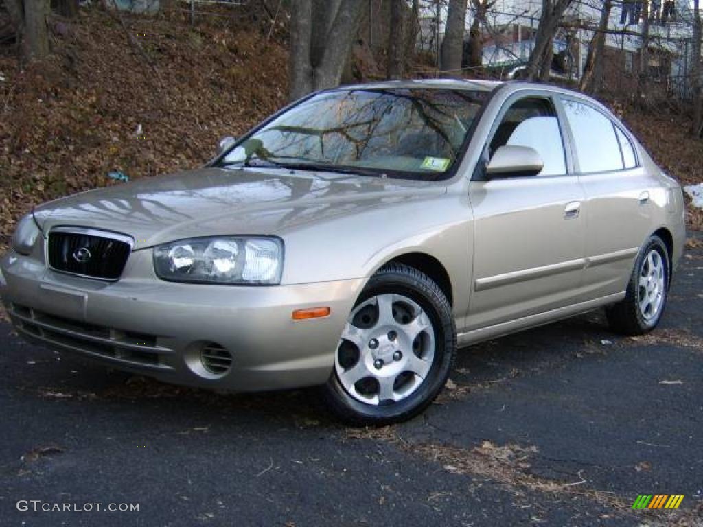 2002 Elantra GLS Sedan - Champagne Beige / Beige photo #9