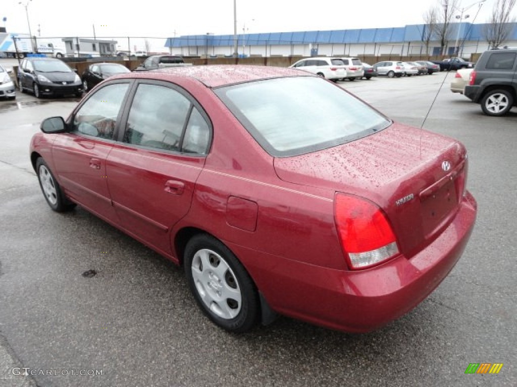 2003 Elantra GLS Sedan - Chianti Red / Beige photo #3