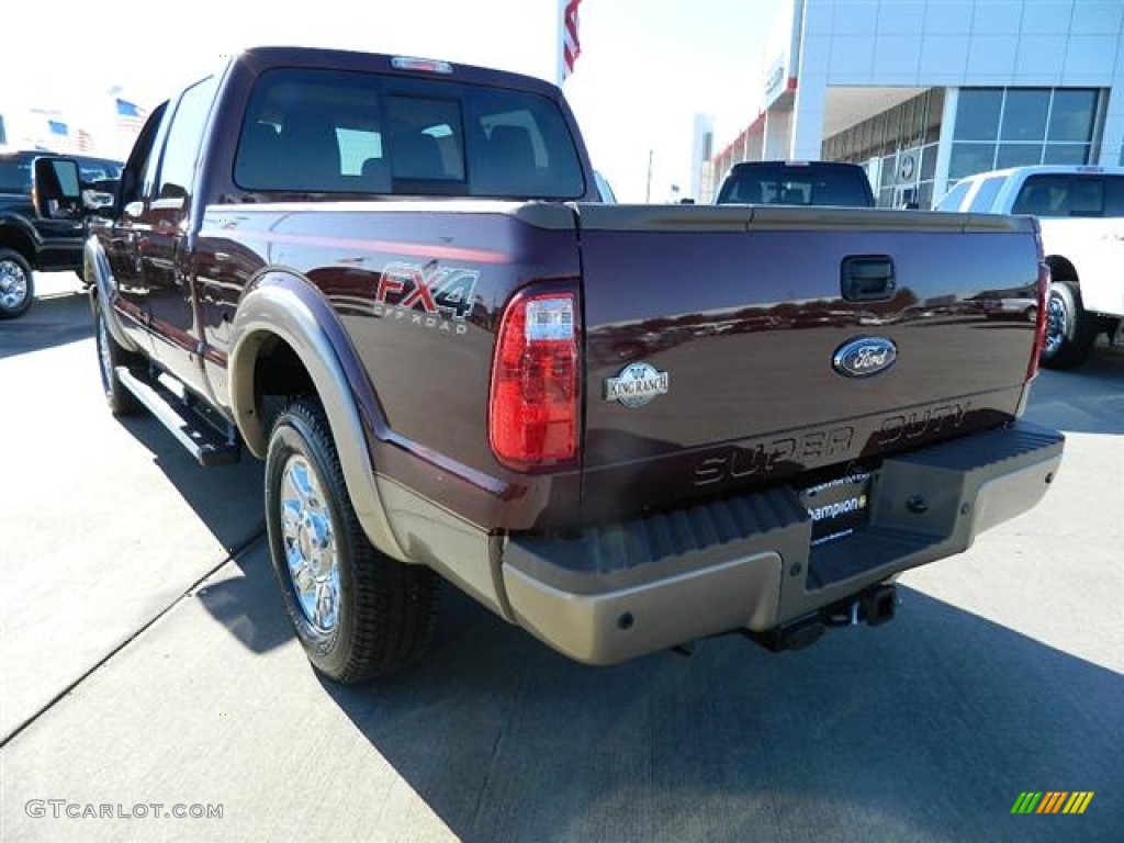 2012 F250 Super Duty King Ranch Crew Cab 4x4 - Autumn Red Metallic / Chaparral Leather photo #7