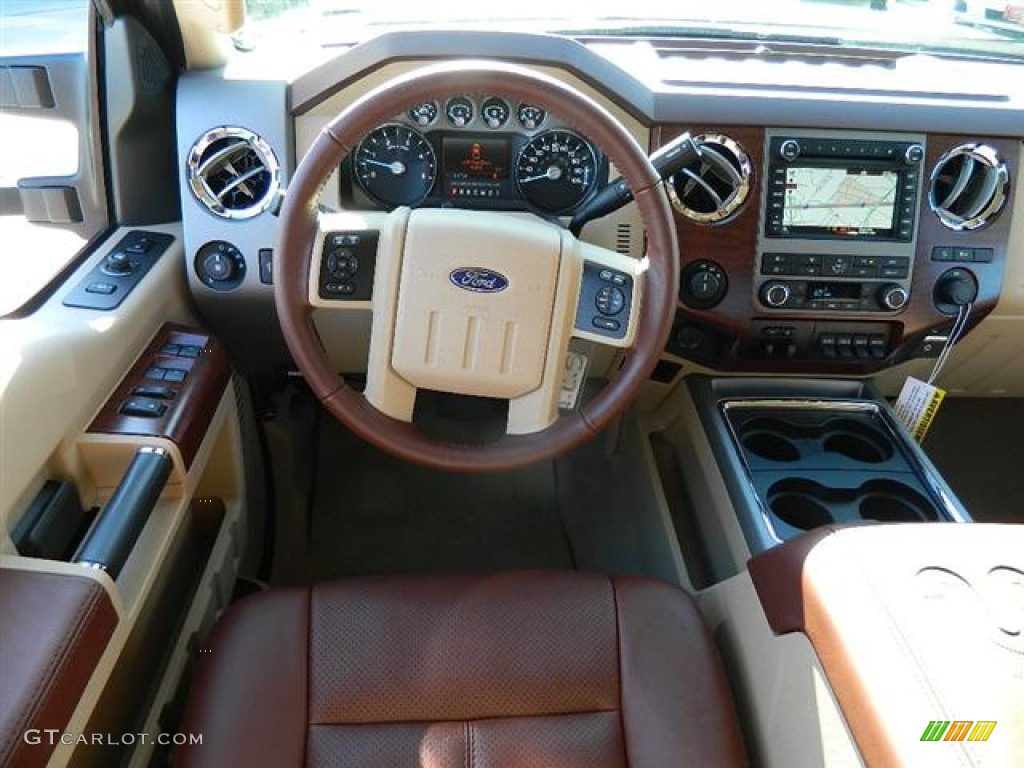 2012 F250 Super Duty King Ranch Crew Cab 4x4 - Autumn Red Metallic / Chaparral Leather photo #12