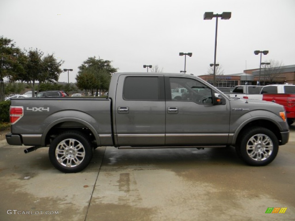 2010 F150 Platinum SuperCrew 4x4 - Sterling Grey Metallic / Medium Stone Leather/Sienna Brown photo #3