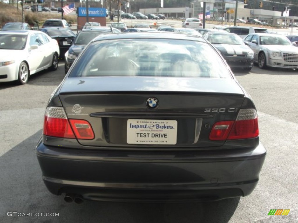 2005 3 Series 330i Coupe - Sparkling Graphite Metallic / Black photo #8