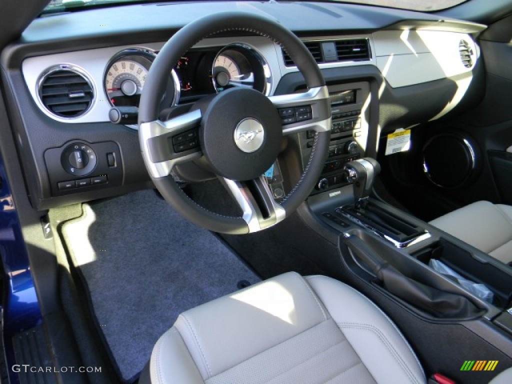 2012 Mustang V6 Premium Coupe - Kona Blue Metallic / Stone photo #8