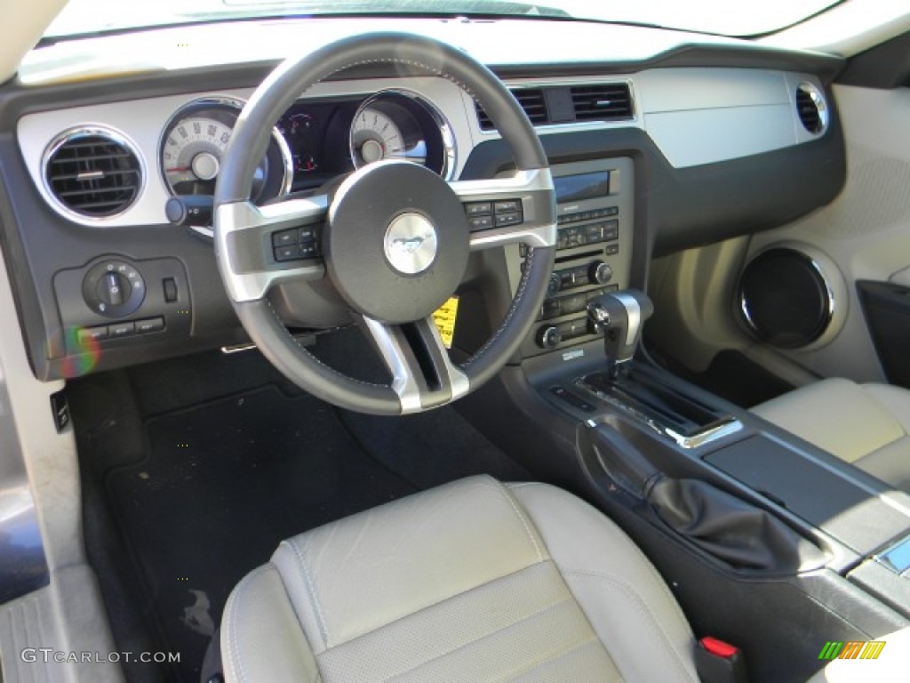 2011 Mustang V6 Premium Coupe - Sterling Gray Metallic / Stone photo #9