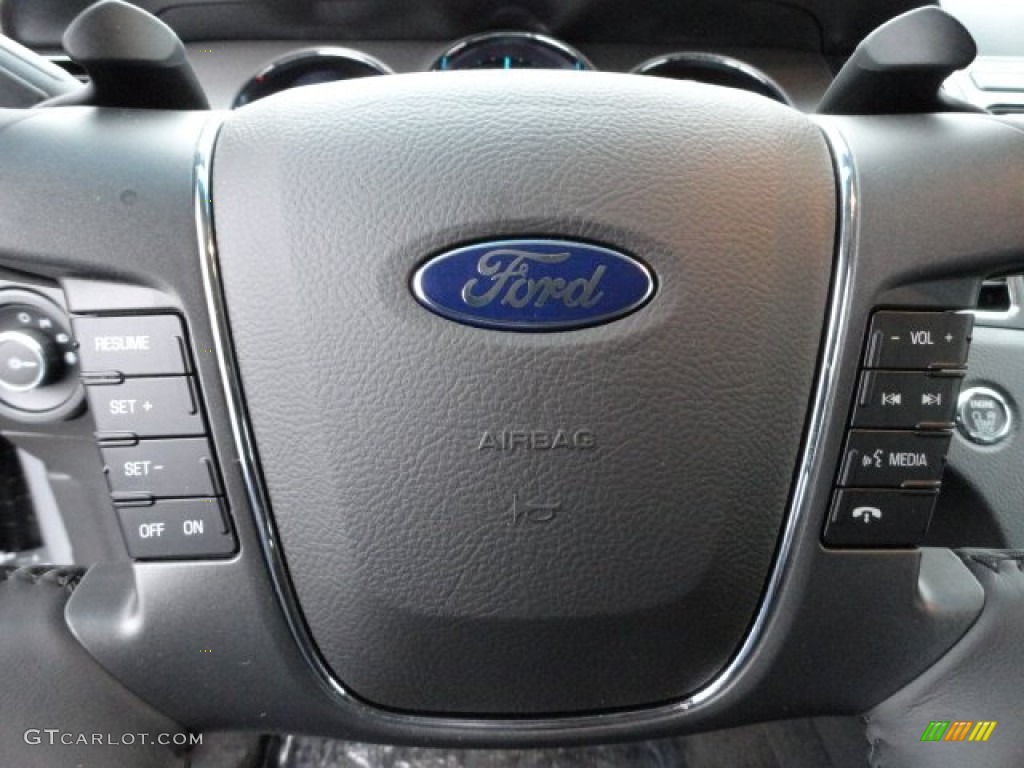 2012 Ford Taurus SHO AWD Charcoal Black Steering Wheel Photo #60314924