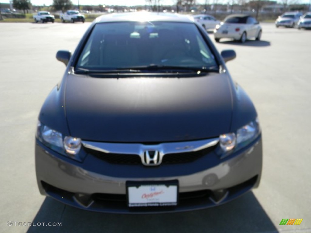 2010 Civic EX Sedan - Urban Titanium Metallic / Beige photo #2