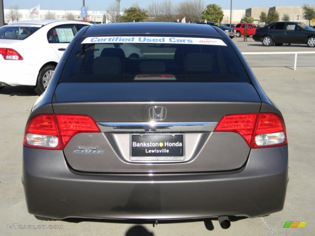 2010 Civic EX Sedan - Urban Titanium Metallic / Beige photo #4