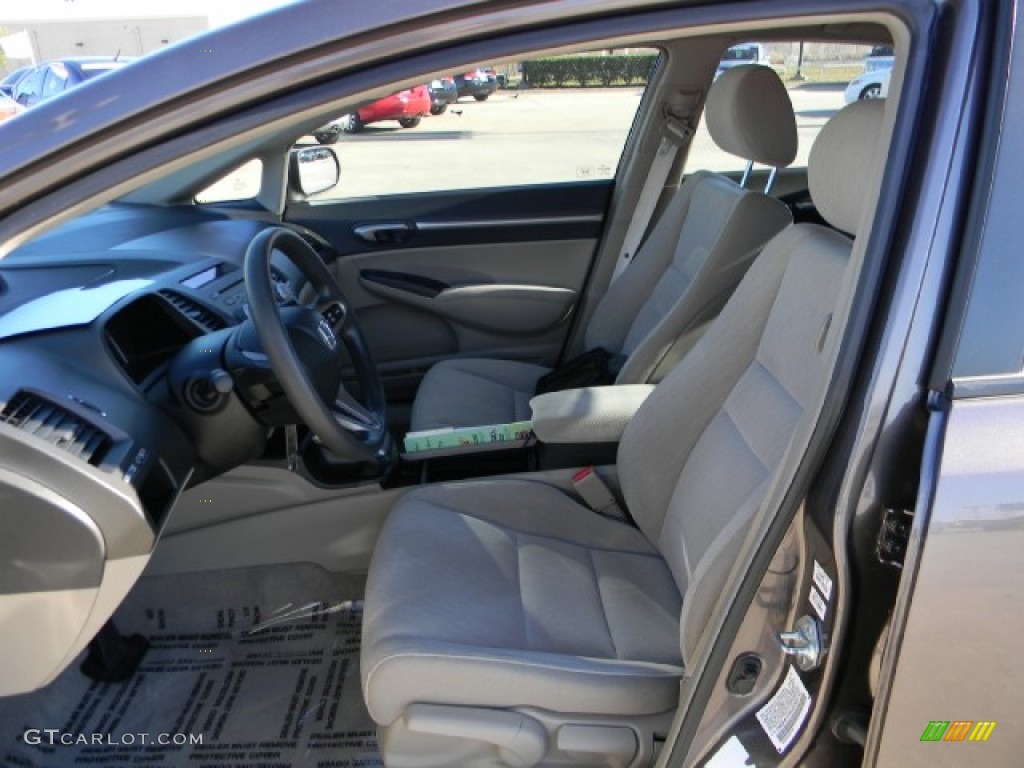 2010 Civic EX Sedan - Urban Titanium Metallic / Beige photo #8