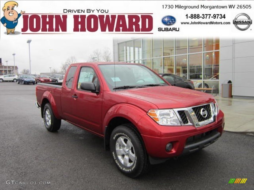 2012 Frontier SV V6 King Cab 4x4 - Lava Red / Graphite photo #1