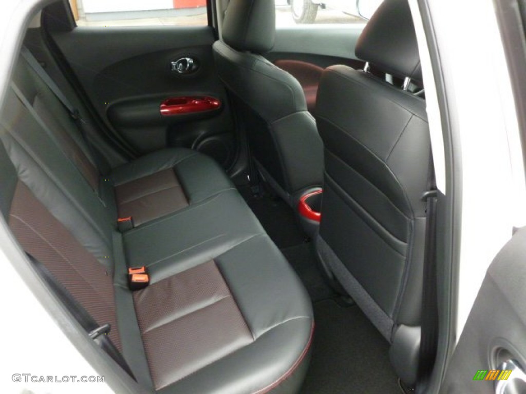 Black/Red Leather/Red Trim Interior 2012 Nissan Juke SL AWD Photo #60317819