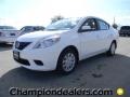 2012 Fresh Powder White Nissan Versa 1.6 SV Sedan  photo #1