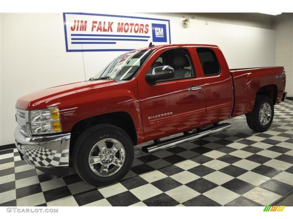 2012 Silverado 1500 LT Extended Cab 4x4 - Victory Red / Light Titanium/Dark Titanium photo #1