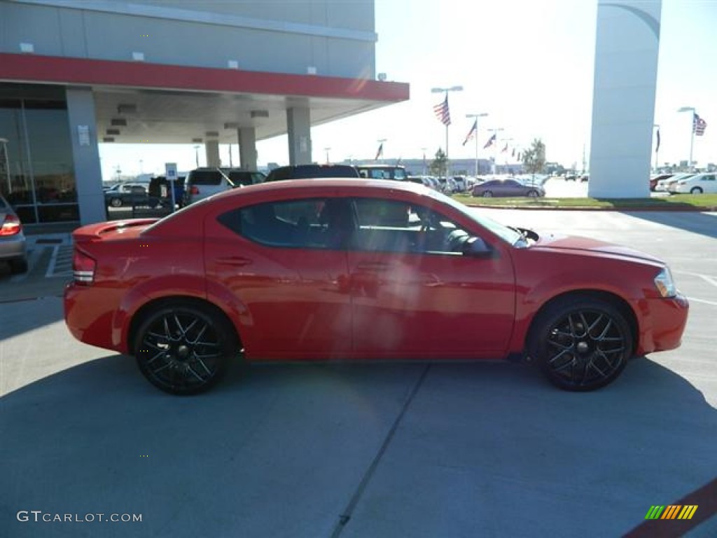 2009 Avenger SXT - Tor Red / Dark Slate Gray photo #2