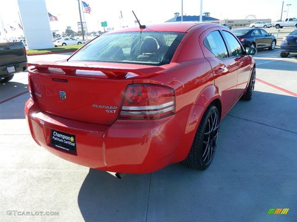 2009 Avenger SXT - Tor Red / Dark Slate Gray photo #3