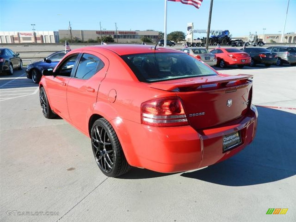 2009 Avenger SXT - Tor Red / Dark Slate Gray photo #5