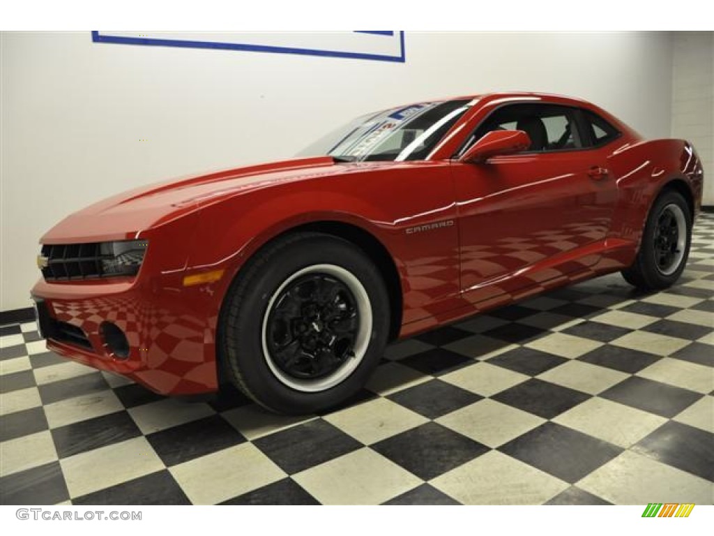 2012 Camaro LS Coupe - Victory Red / Gray photo #11